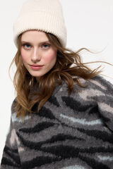 Pieces Gorro beanie de punto blanco