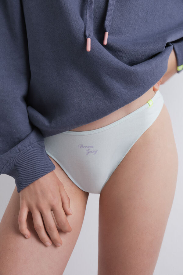 HI&BYE Paket od 3 brazilske gaće u zelenoj, lila i tamnozelenoj boji Zelena