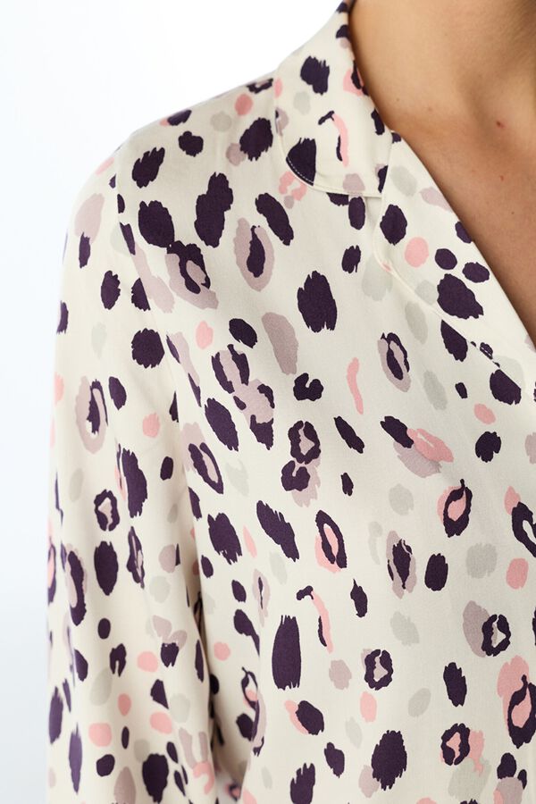 Penti Pijama Animal Print de manga larga estampado