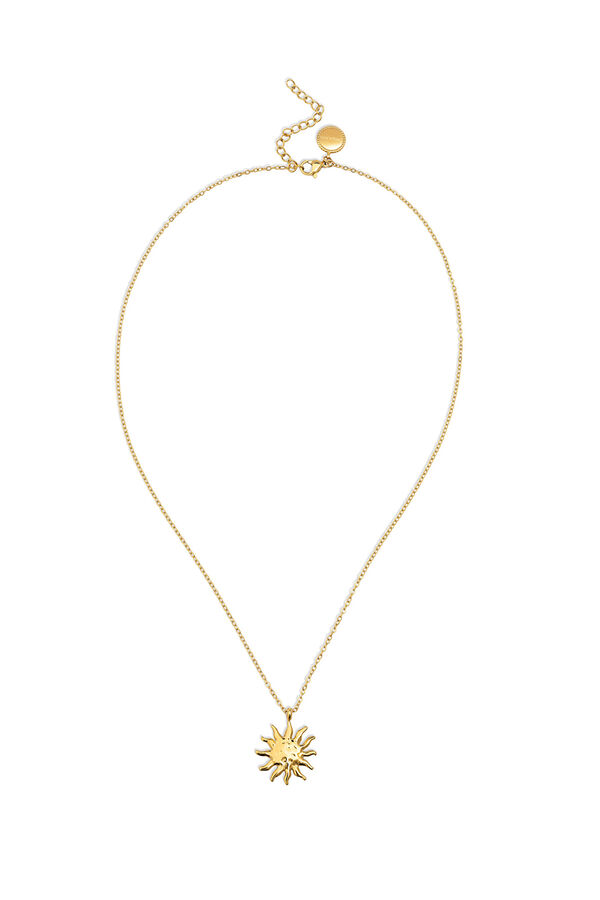 Singularu Sun Light Gold Plated Steel Necklace yellow