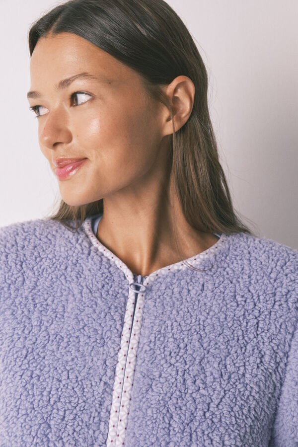 Women'secret Bata corta borreguito lila morado/lila