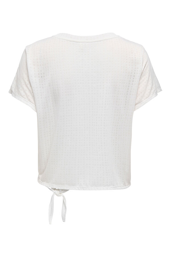 Only Play Camiseta con nudo blanco