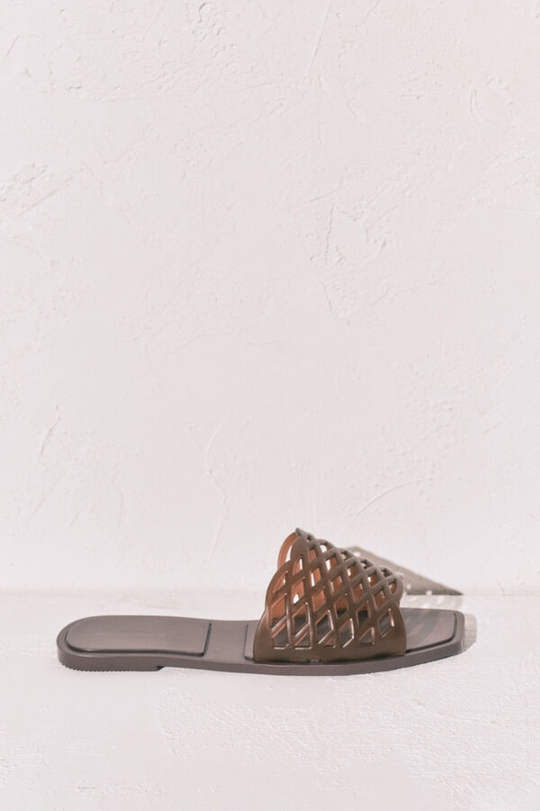 Women'secret Braon ravne jelly sandale Braon