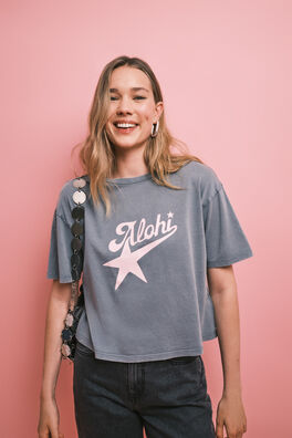 Camiseta manga corta algodón gris