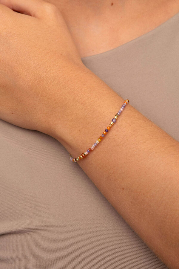 Singularu Kristall-Sommer-Armband aus vergoldetem Stahl mit Print