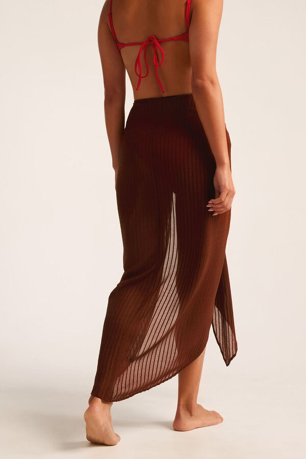 Robin Chocolate sarong skirt nude