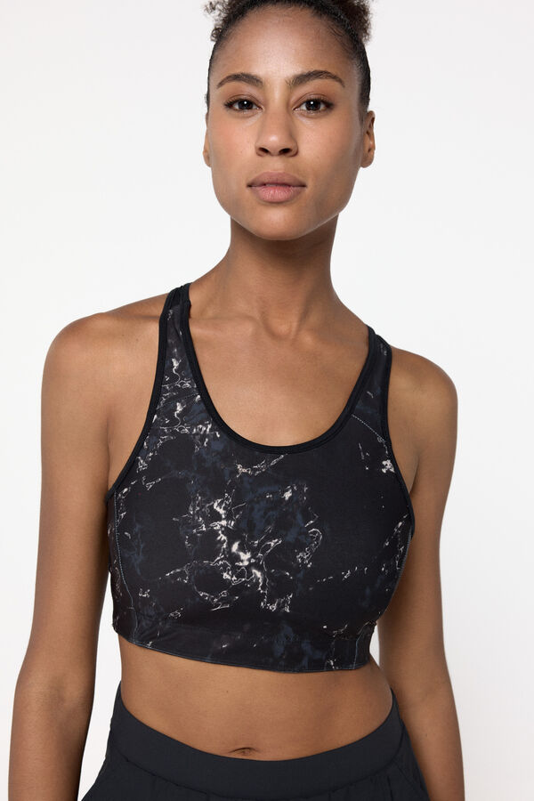Only Play Black/ print reversible Sports Bra Crna