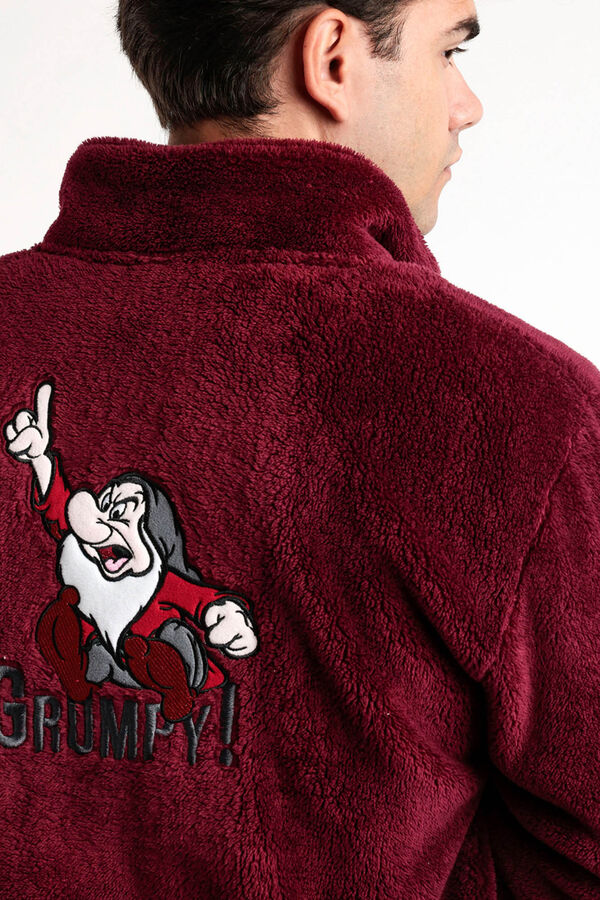 Admas Short long sleeve furry fabric robe Grumpy imprim&eacute;