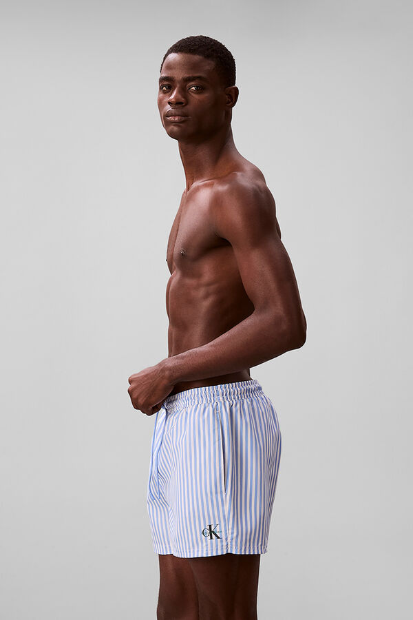 Calvin Klein Ba&ntilde;ador corto rayas cord&oacute;n estampado