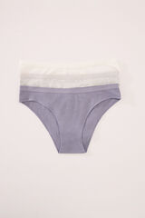 Women'secret Paket od 3 rebraste pamučno-viskozne gaćice Print