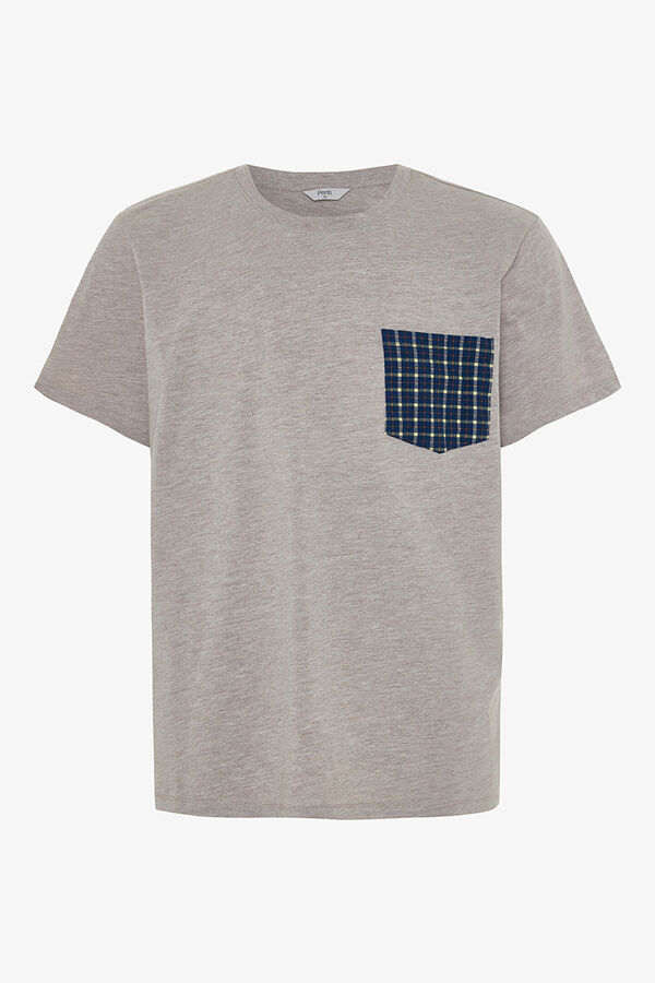 Penti Men's Western Slogan Printed Short Sleeve Cotton Pajama Set printed