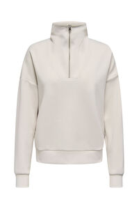 Only Play Sweatshirt com z&iacute;per e gola alta