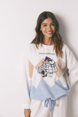 Women'secret Duga pidžama sa Snoopy Flis Mousse-om Bež