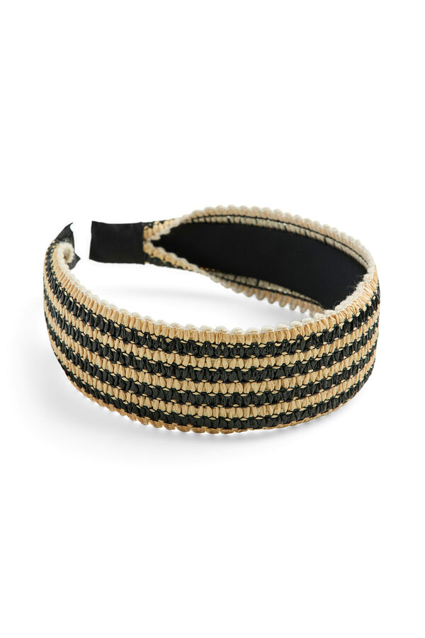 Pieces Diadema ancha de rayas negro