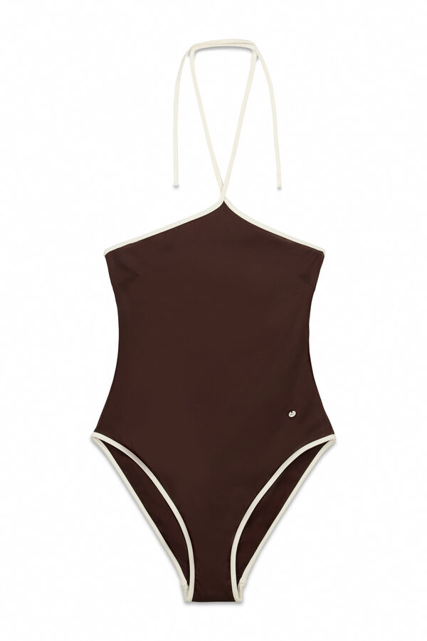 Women'secret Braon halter kupaći kostim za oblikovanje Braon