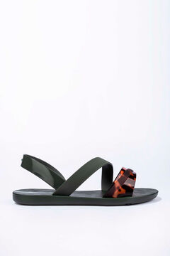 Ipanema Sand&aacute;lia de tiras assim&eacute;tricas com estampado animal