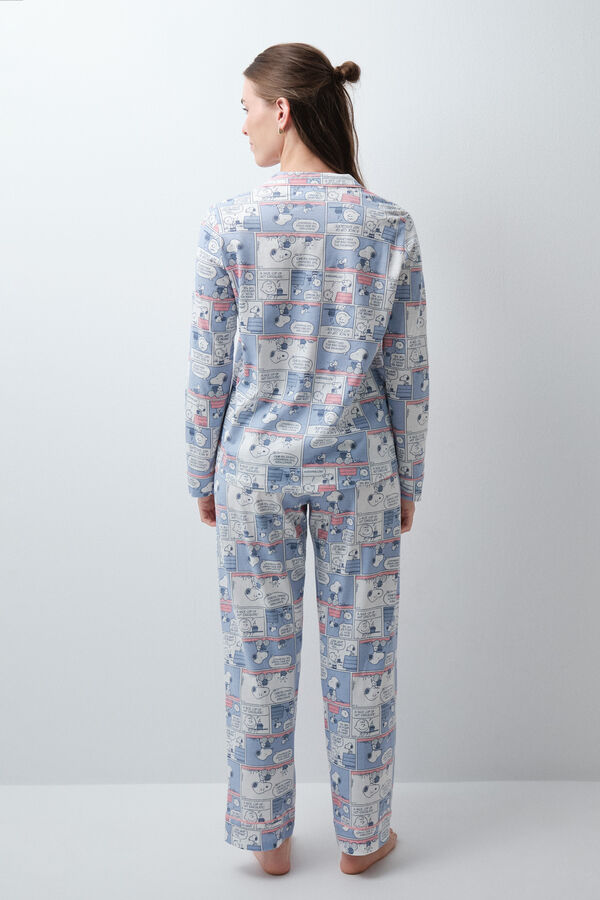Women'secret Duga pidžama ko&scaron;ulja Snoopy strip Plava