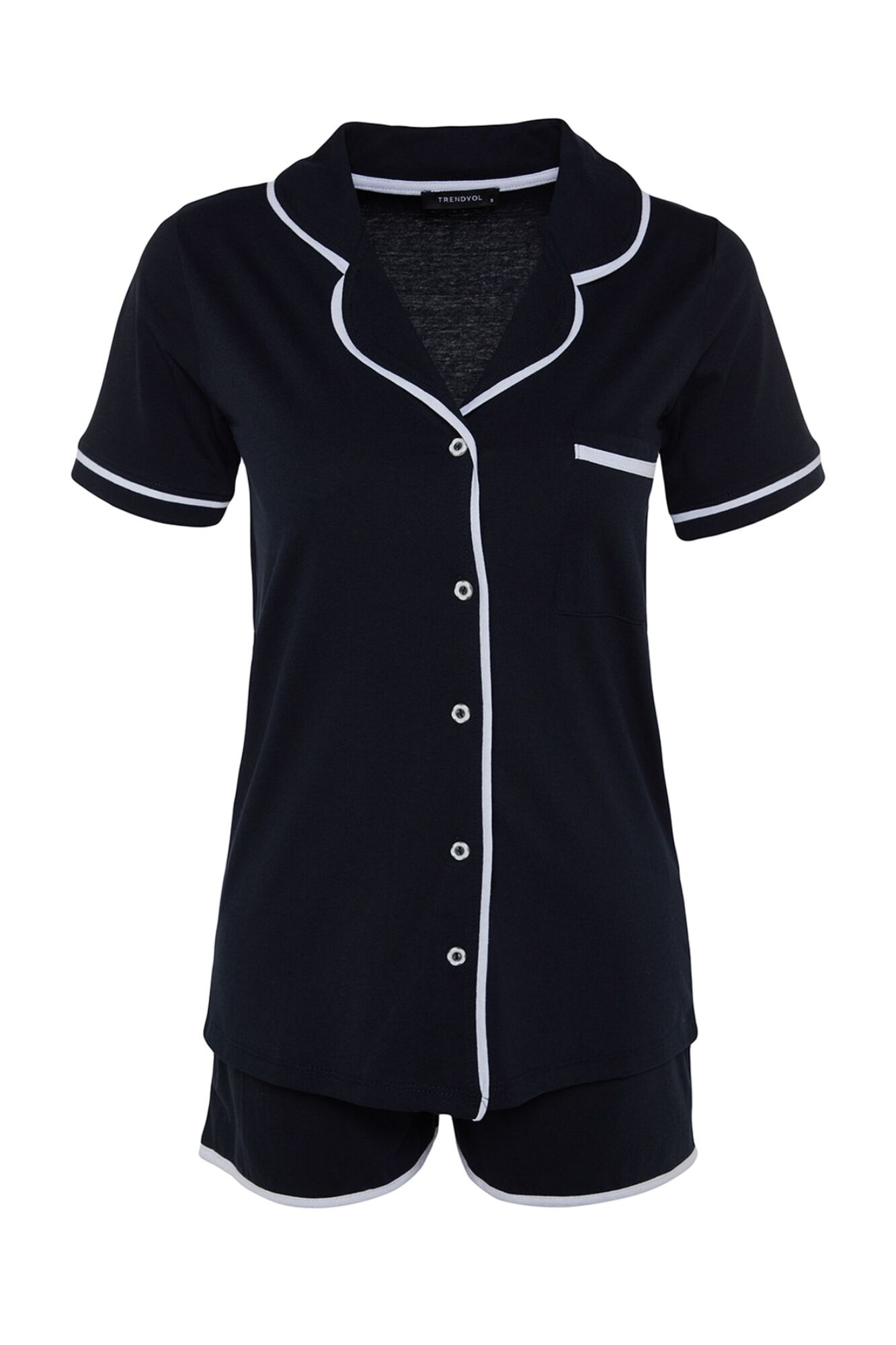 Trendyol Conjunto de pijama camiseiro curto