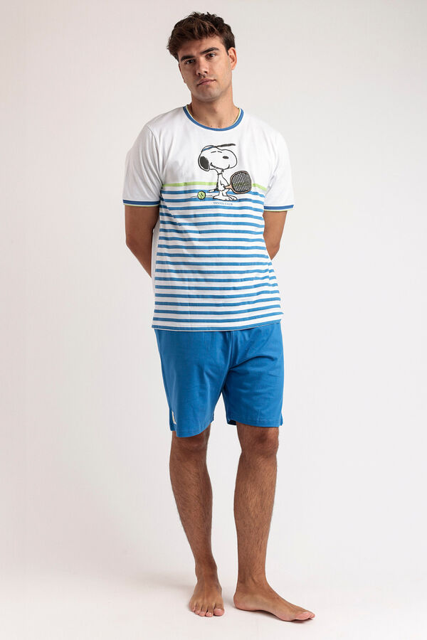 Admas Pijama corto tennislub Snoopy azul