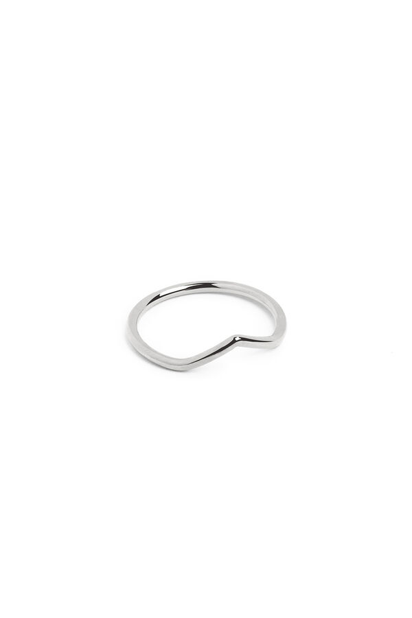 Singularu Silver peak midi ring grey
