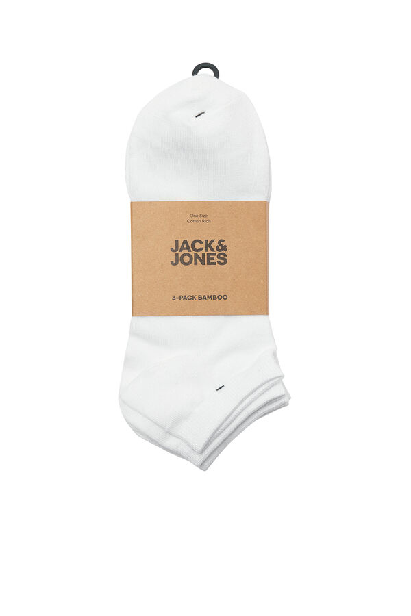 Jack & Jones 3er-Pack Bambus-Socken Wei&szlig;