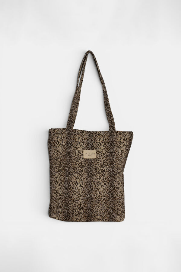 De La Mur Mala pequena com fecho-&eacute;clair estampado leopardo cru