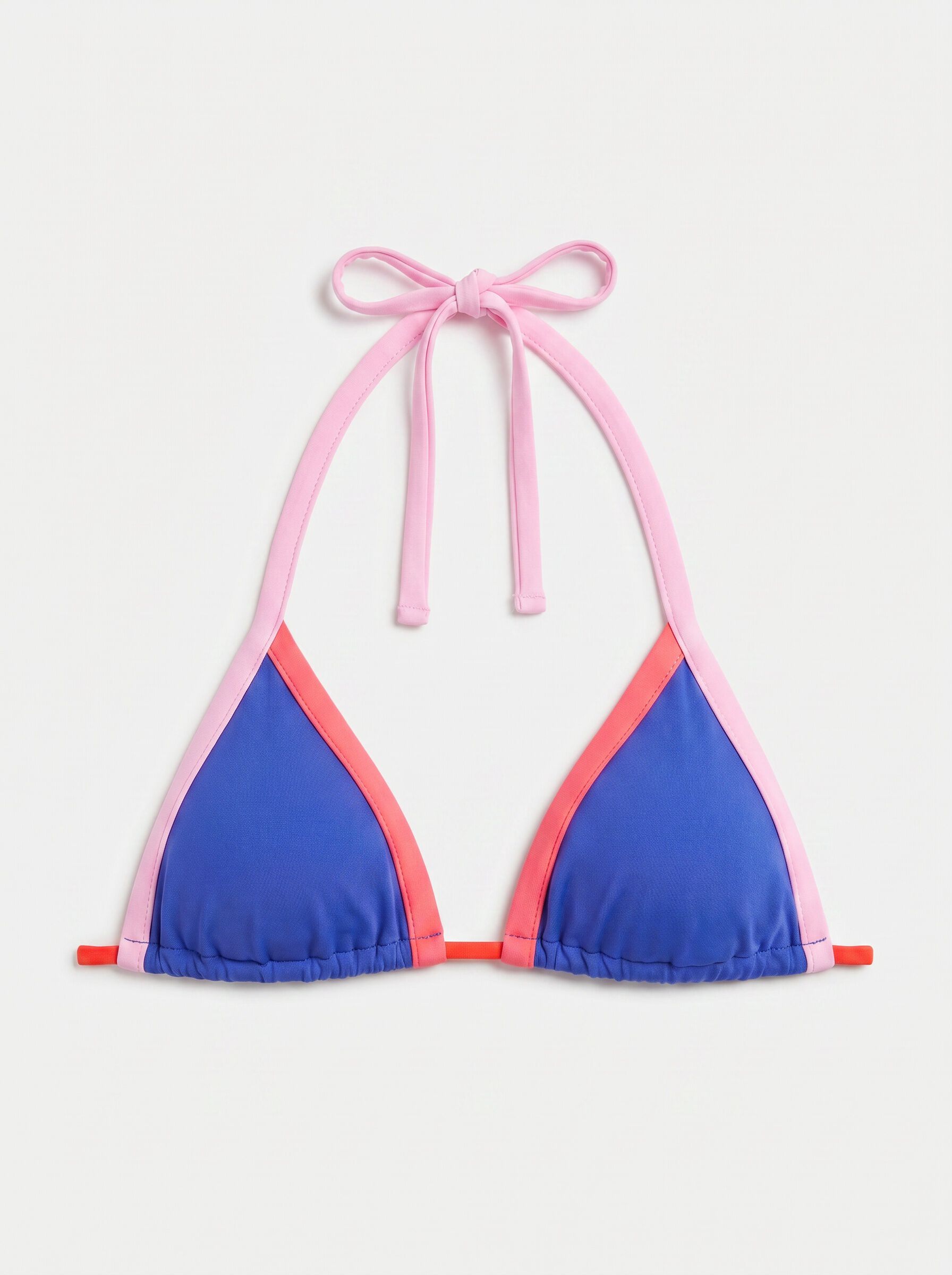 HI&BYE Plavi trouglasti halter top bikinija