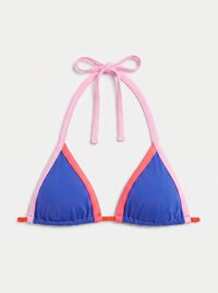 HI&BYE Plavi trouglasti halter top bikinija