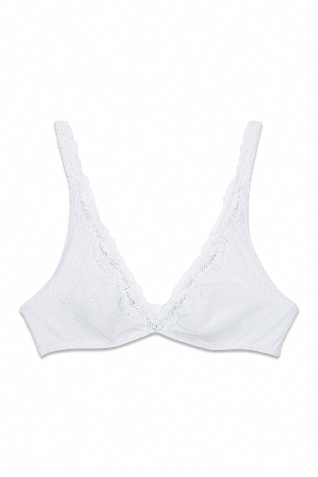 Women'secret Plavi pamučni halter grudnjak FANTASTIC