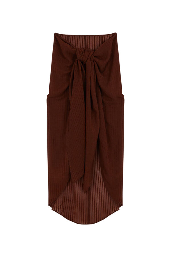 Robin Chocolate sarong skirt nude