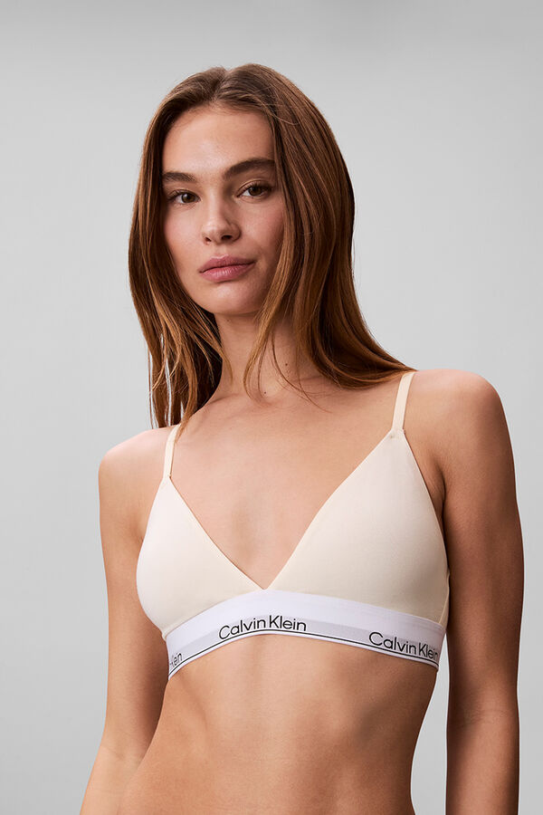 Calvin Klein Sujetador triangular logo amarillo