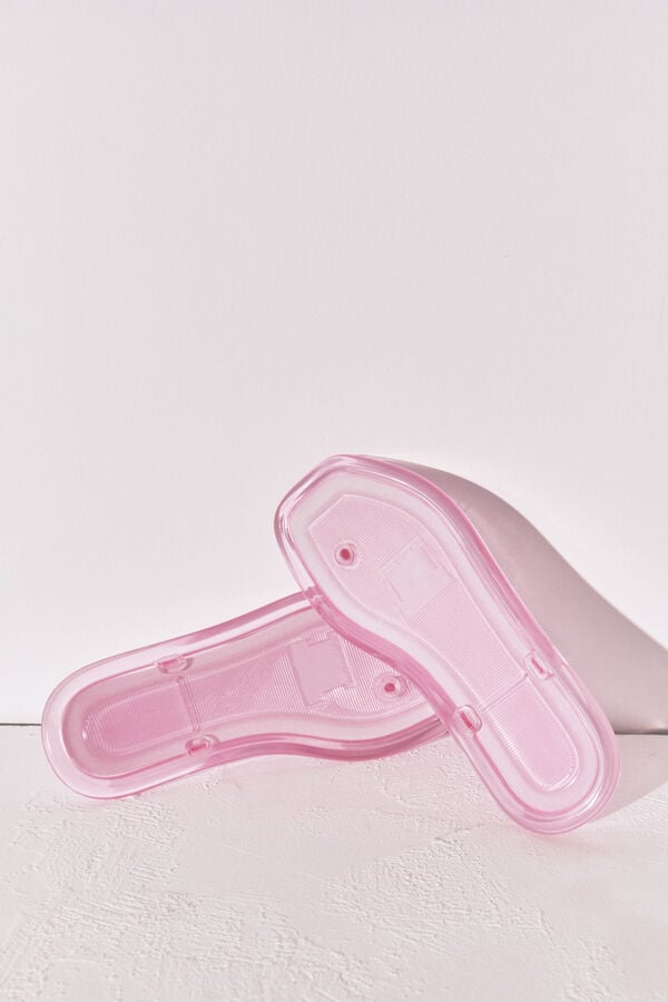 Women'secret Roze papuče sa prozirnim efektom Roze