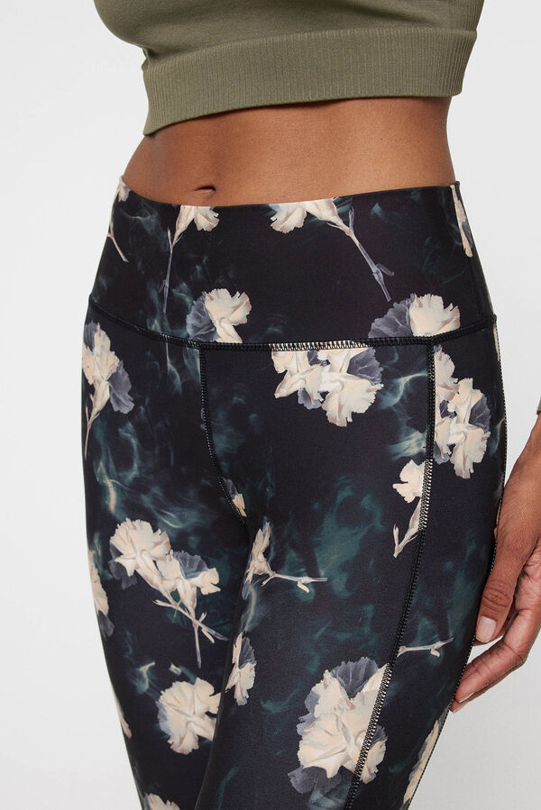 Only Play Legging estampado flores azul