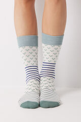 Women'secret Meias longas riscas verdes verde