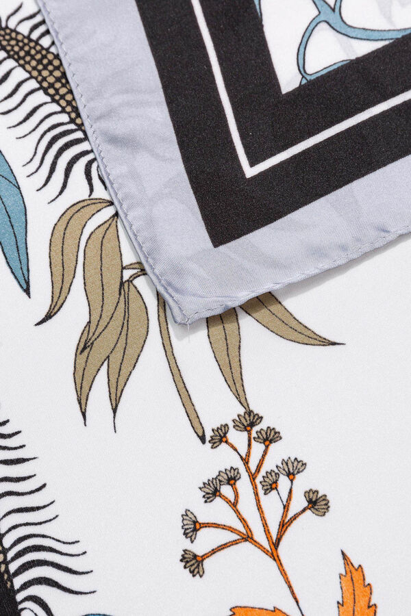 Vilanova Bandana de raso con estampado  azul