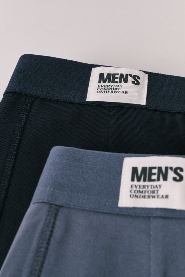 Women'secret Pack 2 calzoncillos b&oacute;xer azul claro y oscuro azul