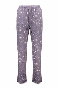 Women'secret Duge pantalone od 100% pamuka sa astralnim print