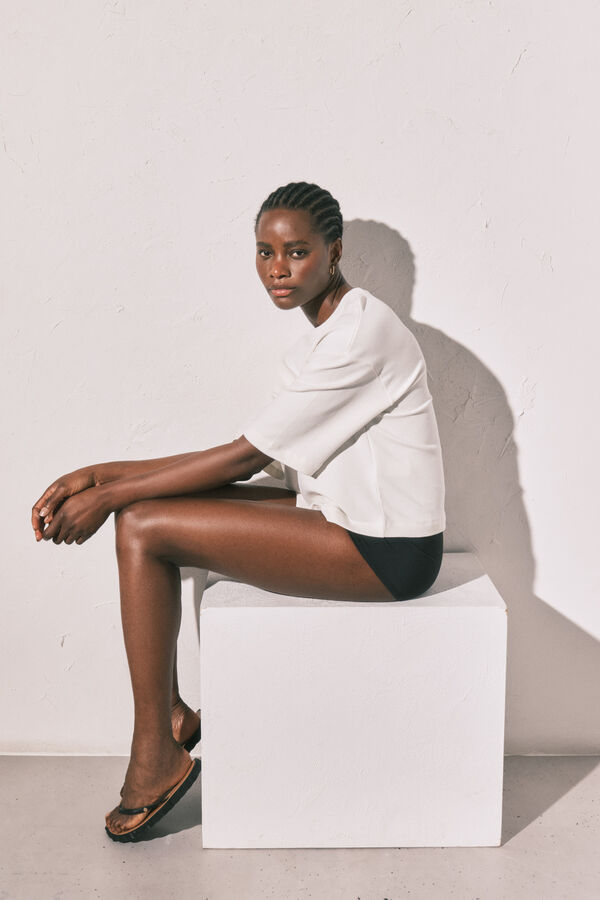 Women'secret Beli duks sa printom "Club del Mar" Bež