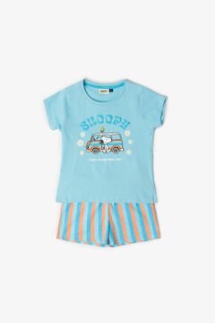 Admas Pijama corto Snoopy flores y rayas