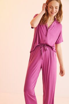Womensecret Pijama camisero Capri lila morado/lila