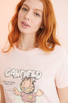 Womensecret Pijama largo algodón Garfield rosa rosa