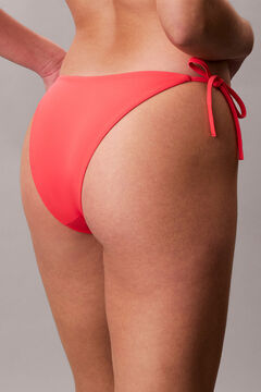 Calvin Klein Cueca de biqu&iacute;ni brasileira lisa com la&ccedil;o