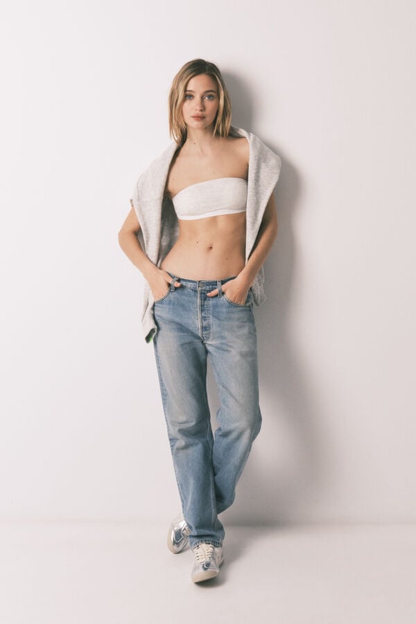 HI&BYE Siv bandeau grudnjak Siva