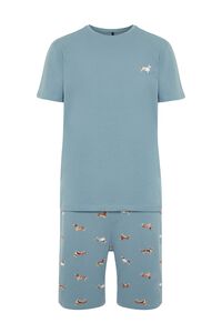 Trendyol Pijama hombre algod&oacute;n estampado animal