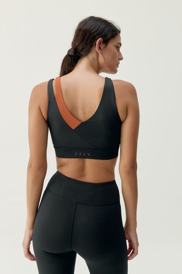 Born Living Yoga Top Omkara preto/Bombay preto