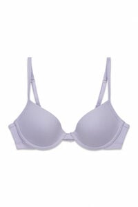 HI&BYE Lila pamučni push-up grudnjak