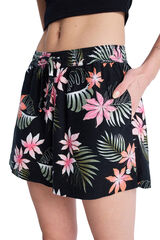 Roxy Short playa cord&oacute;n tropical verde