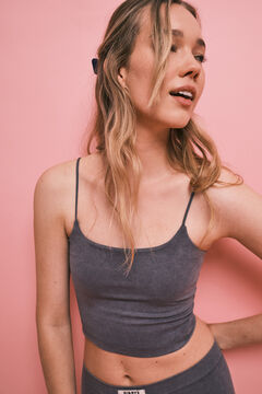 HI&BYE Top relleno seamless gris