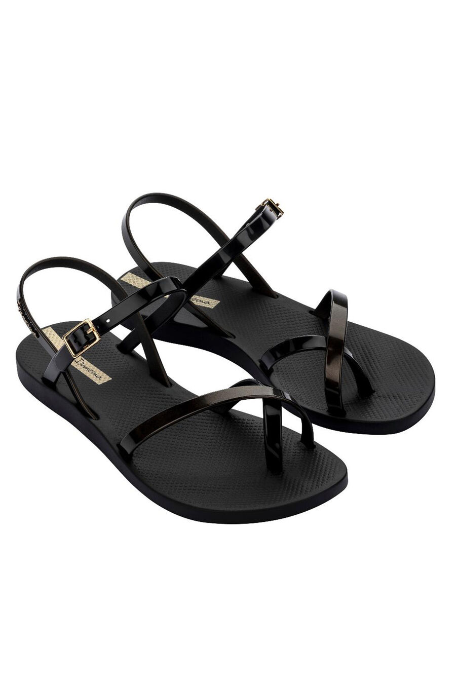 Sandalias tiras negro