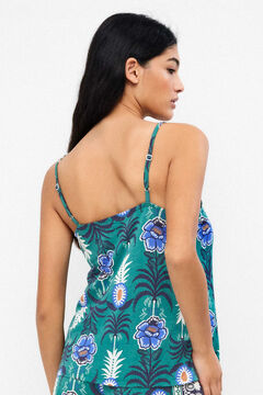 Gisela T-shirt al&ccedil;as em algod&atilde;o estampado de ananases